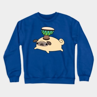 Pug and Little Djembe Crewneck Sweatshirt